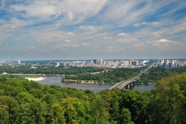 View of the river Dnieper in Kiev clipart