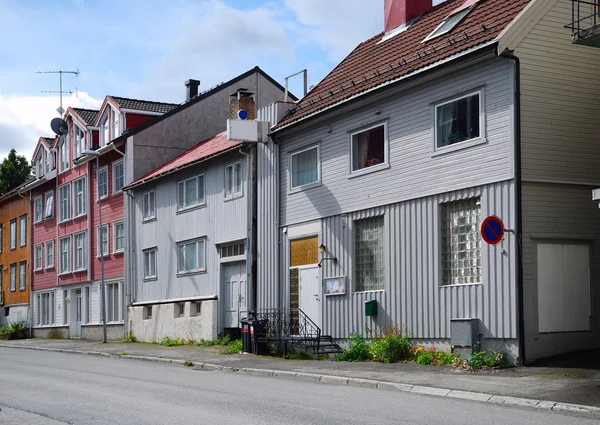 Rua da cidade norueguesa . — Fotografia de Stock