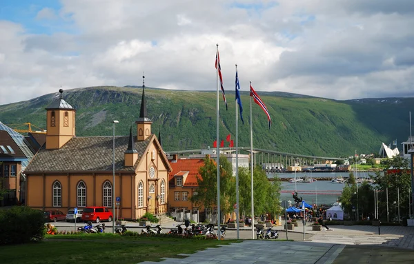 Vista estiva di Tromso — Foto Stock