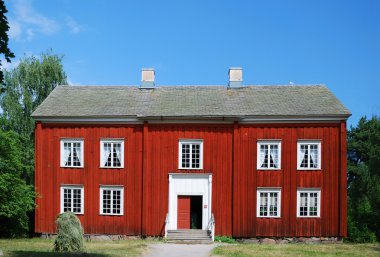 Ancient Swedish house in Scansen. clipart