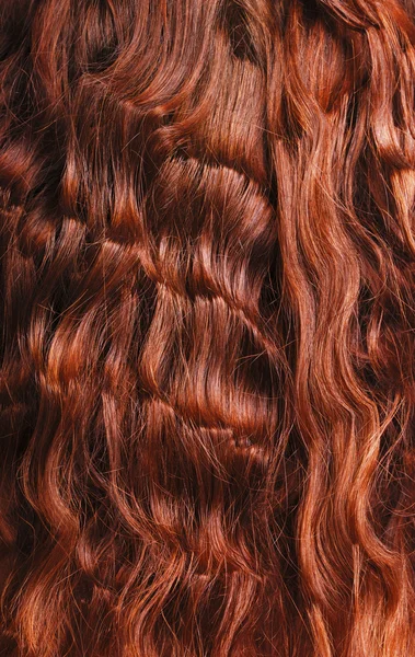 Primo piano dei capelli rossi ricci — Foto Stock