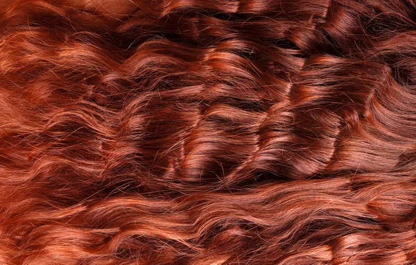 Close-up de cabelo encaracolado vermelho — Fotografia de Stock