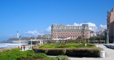 View of Biarritz with Eugenie Palace clipart