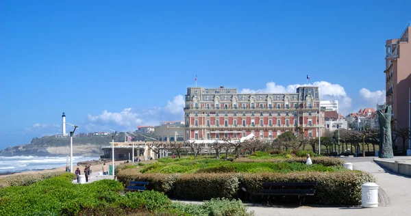 View of Biarritz with Eugenie Palace — Stock Photo, Image