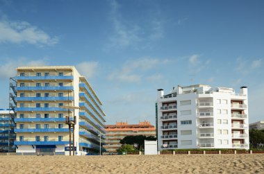 Sandy beach of Malgrat de Mar clipart