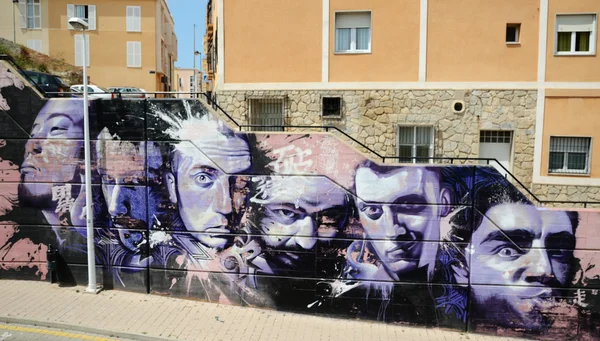 Graffiti v španělské město cartagena — Stock fotografie