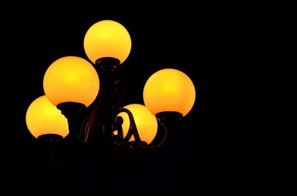 stock image Street lamp in the night dark