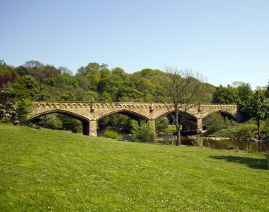 Richmond bridge over the Swale clipart