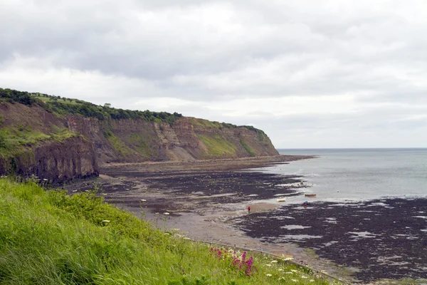 The cliffs at Robin hoods bay — Stock Photo, Image