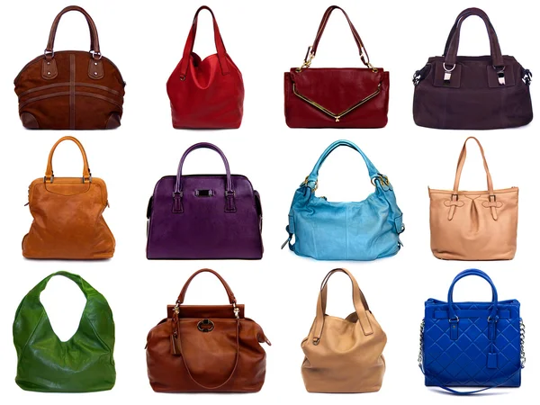 Set of multicolored female bags-1 — Stock Photo, Image
