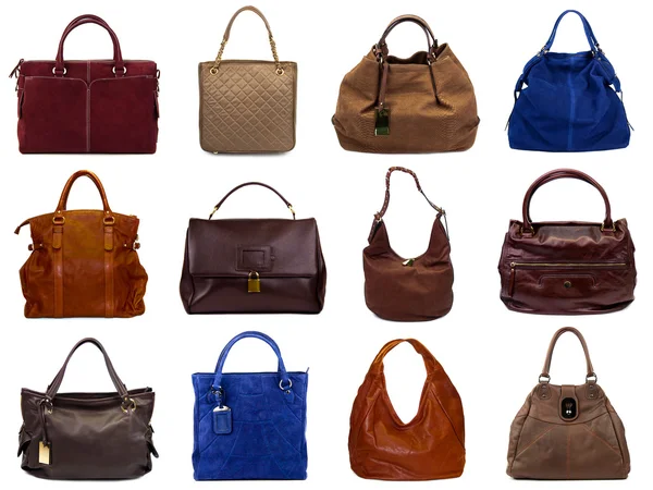 Sada různobarevných ženské tašky-5 — Stock fotografie