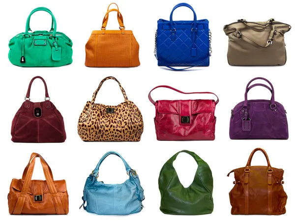 Conjunto de bolsas femeninas multicolores-7 — Foto de Stock