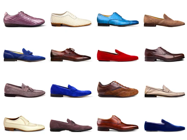 Многоцветная мужская обувь-1 — стоковое фото