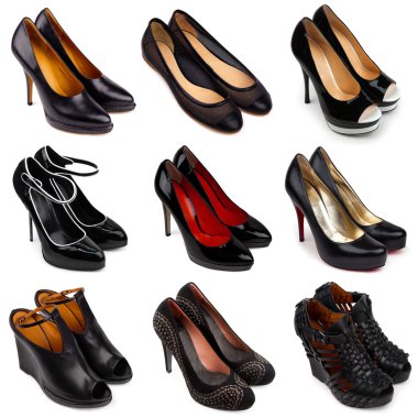 Dark female shoes-1 clipart