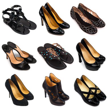 Dark female shoes-2 clipart