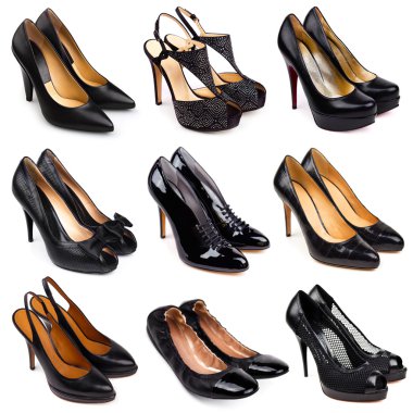 Dark female shoes-4 clipart