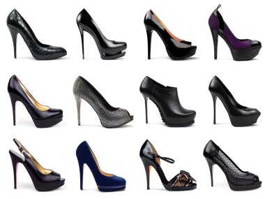 Dark female shoes-5 clipart