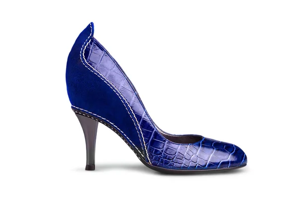 Sapato fêmea azul-1 — Fotografia de Stock