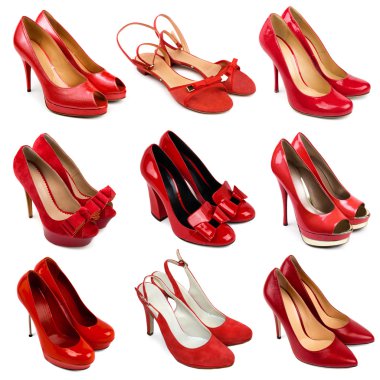 Red female shoes-3 clipart