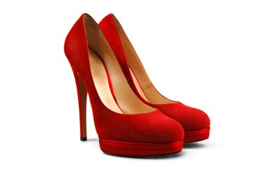 Red female shoes-4 clipart