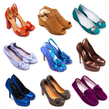 Multicolored female shoes-11 clipart