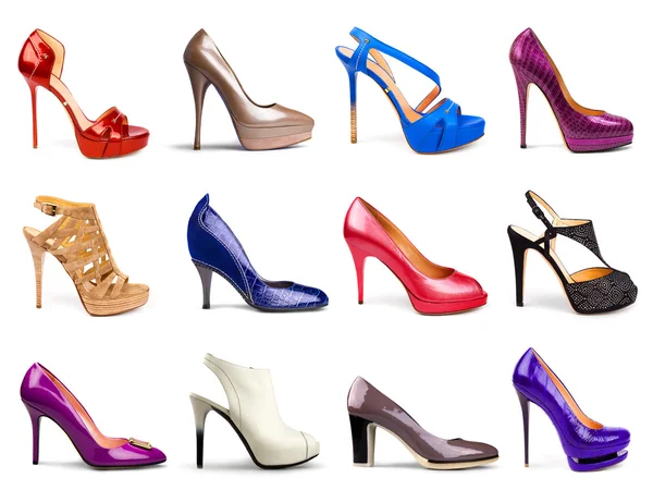 Sapatos femininos multicoloridos-17 — Fotografia de Stock