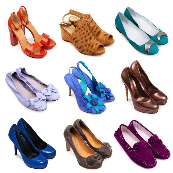 Sapatos femininos multicoloridos-11 — Fotografia de Stock