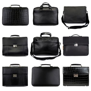 Dark male briefcases-2 clipart