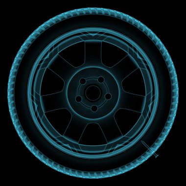 Wheel x-ray clipart