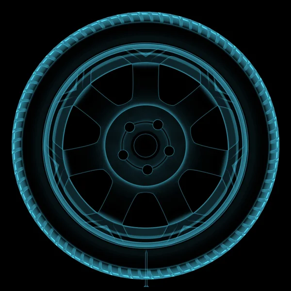 Wheel x-ray — Stock Photo, Image