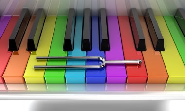 The multicoloured piano clipart