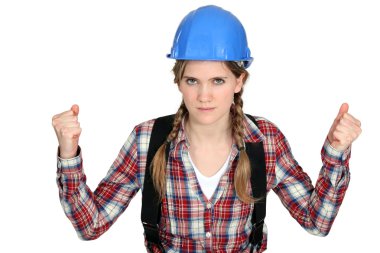 Women with helmet clipart