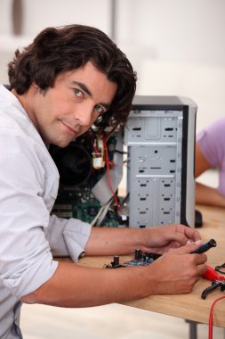 Computer technician clipart