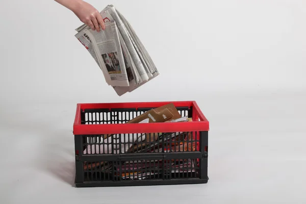 Reciclaje de periódicos —  Fotos de Stock
