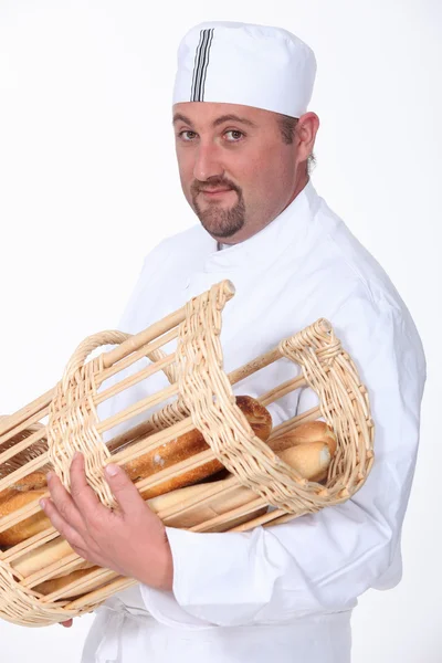 Porträtt av en bagare — Stockfoto