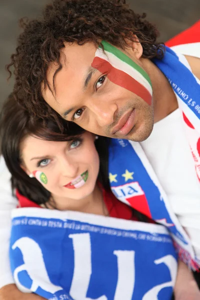 Alguns apoiantes italianos — Fotografia de Stock