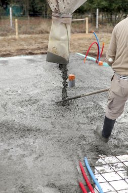 Pouring concrete clipart