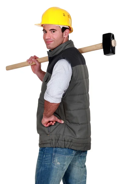 Craftsman with shoulder harness — Stock Photo, Image