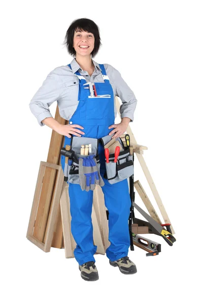 Female carpenter — Stock Photo, Image