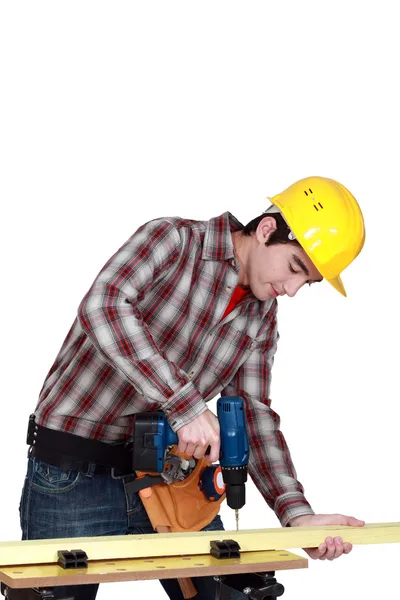 Man drilling — Stock Photo, Image
