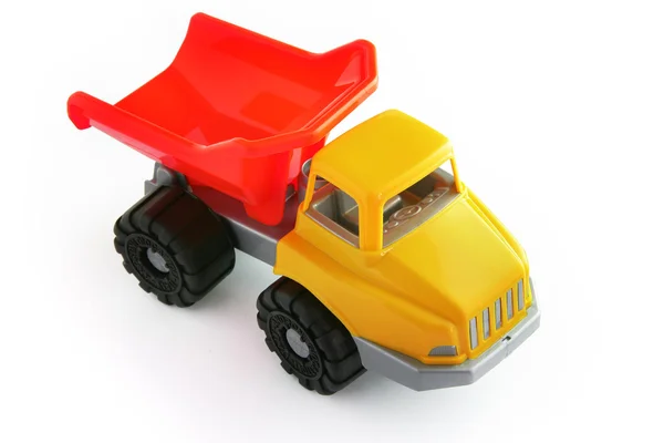 Plastic toy dumper truck — Stock Photo, Image