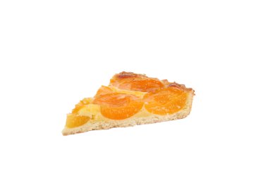 Slice of peach tart clipart