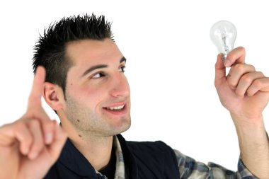 Man with an idea clipart