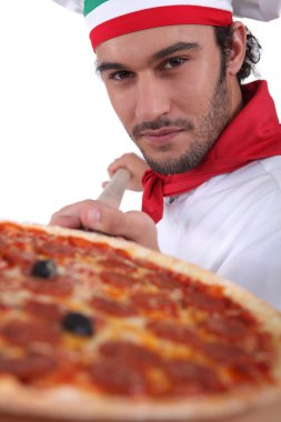 Pizza chef clipart