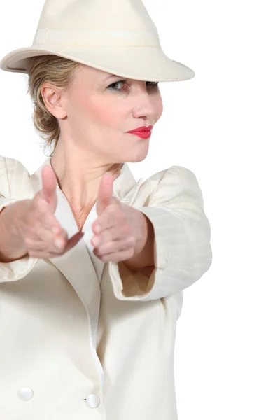 Portrait of a woman in costume — Stock Photo, Image