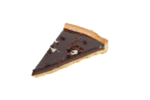 Slice of chocolate tart — Stock Photo, Image