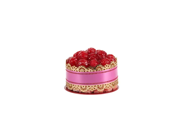 Enskilda jordgubbs tårta — Stockfoto