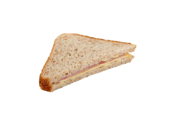 Половина бутерброд з шинкою — стокове фото
