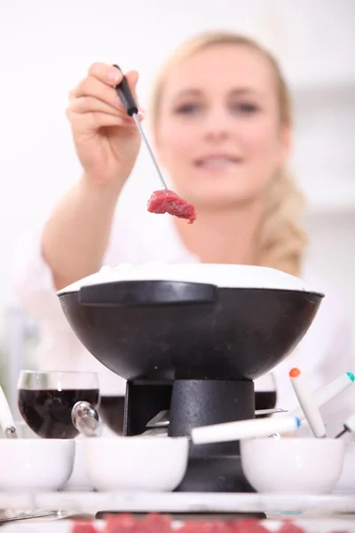 Niets is zoals een fondue — Stockfoto