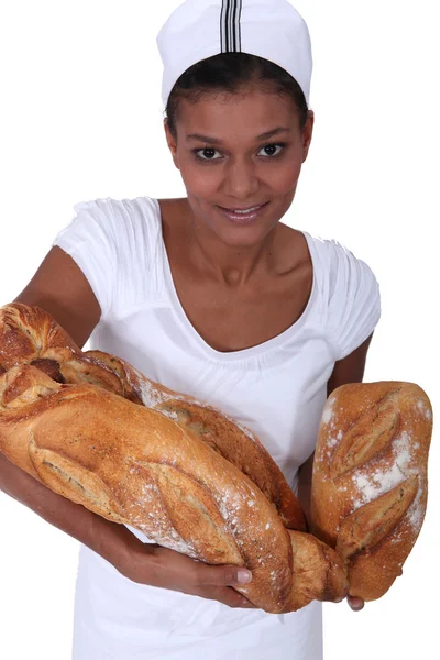 Portrait of woman baker — Stock Photo, Image
